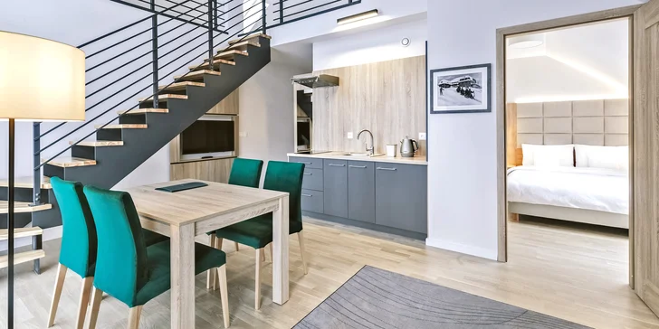 Bydlet budete v krásně zařízeném apartmánu. 