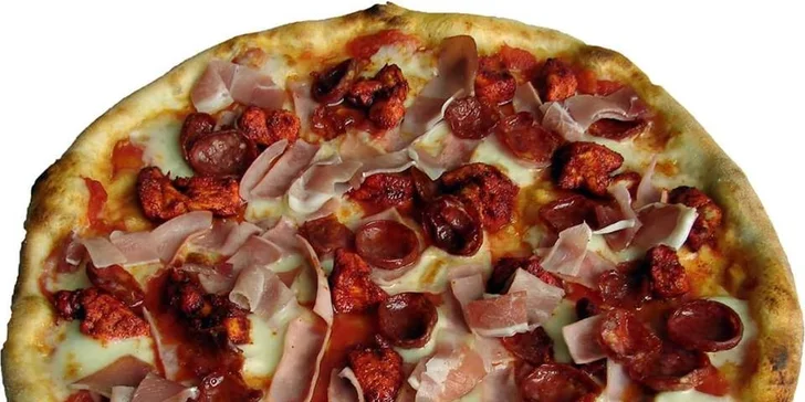 2 originální pizzy podle výběru v oblíbené italské ristorante Galera