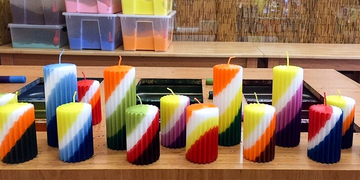 Zábavné vyrábění svíček a originálních dárečků v tvůrčí dílně Rodas