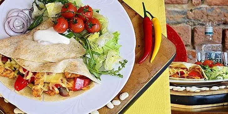 Vyladěné tříchodové mexické menu pro dva gurmány