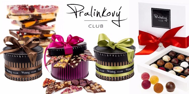 Luxusní pralinky a čokolády z Pralinkového CLUBU