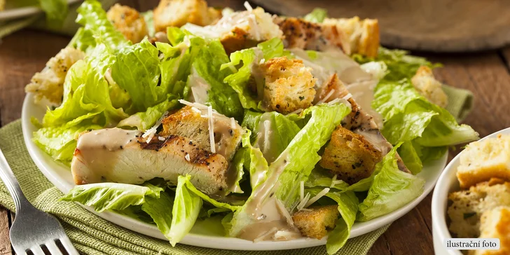 Lahodný Caesar pro jednoho nebo dva v restauraci U Rumpálu