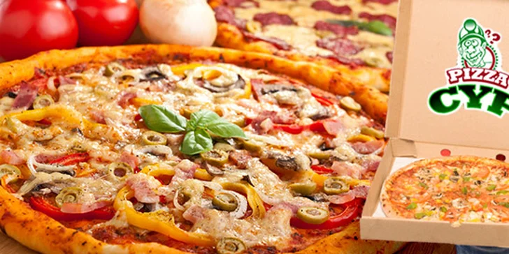 2x pizza dle vlastního výběru s rozvozem zdarma