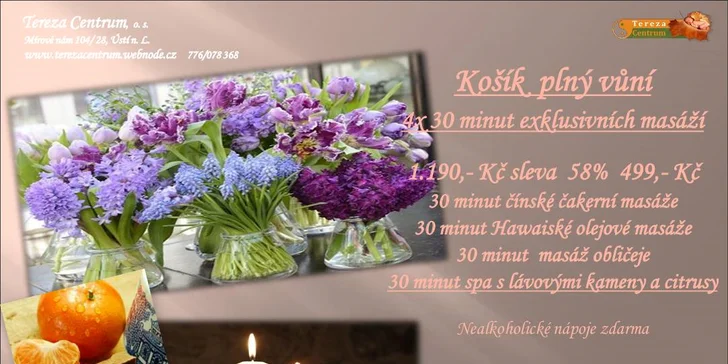 Čtyři 30minutové aromatické masáže pro zdravé tělo i mysl