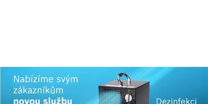 Dezinfekce klimatizace a interiéru vozu ozonem