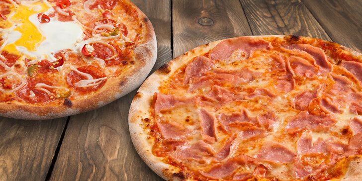 Dvě pizzy v Pizza Drive – vyzvedněte si svačinku na cestu nebo jídlo na doma