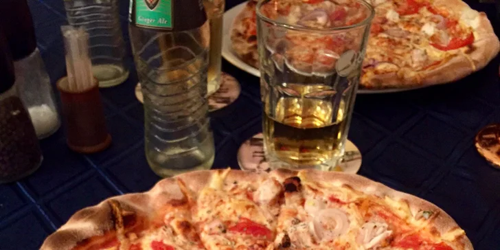 2× tradiční italská pizza v restauraci U Templářů II s 15% slevou na nápoje