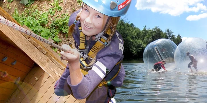 Adrenalinové aktivity pro všechny – lanové stezky a atrakce i aquazorbing