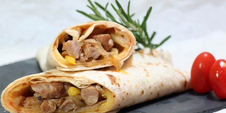 Zakousněte se do vepřového burritos nebo hovězího wrapu v tortille