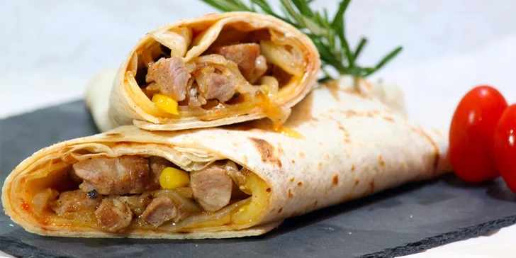Zakousněte se do vepřového burritos nebo hovězího wrapu v tortille