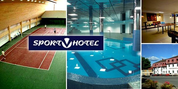 2890 Kč za aktivní dovolenou PRO DVA ve Sport-V-Hotelu v Hrotovicích na Vysočině! Tenis, bowling, squash i hotelový bazén se slevou 50 %.
