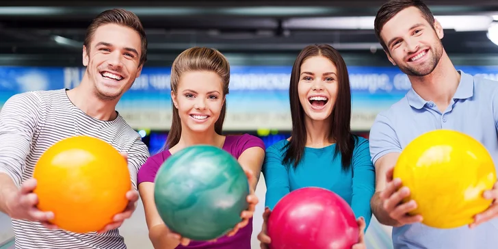 Hodina skvělého bowlingu a bruschetta pro 4 osoby
