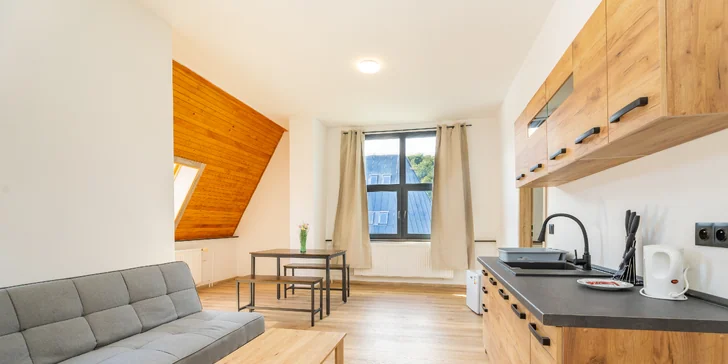 V ponuke nájdete aj priestrannejšie apartmány, ktoré navyše ponúknu vybavenú kuchynku a možnosť prístelky.