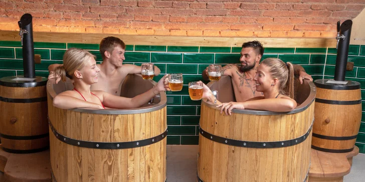 Môžete si tiež zvoliť variant s pivným kúpeľom a degustáciou pív.
