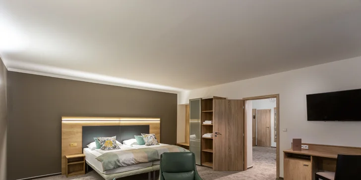 Za příplatek 800 Kč/noc si můžete zarezervovat i Mandlové apartmá.