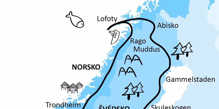 Zájezd do Skandinávie: Poznejte severní Norsko a Švédsko - Lofoty a Laponsko