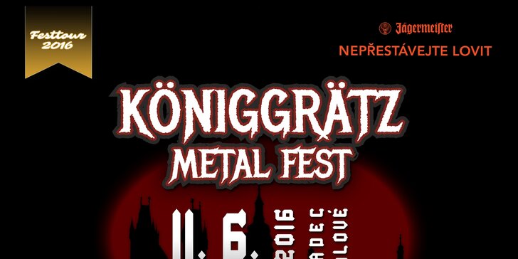 Vstupenka na první ročník metalového festivalu Königgrätz Metal Fest