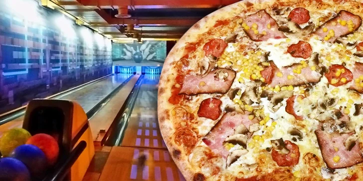Bowling na 1-2 hodiny pro 8 kamarádů a velká pizza k tomu