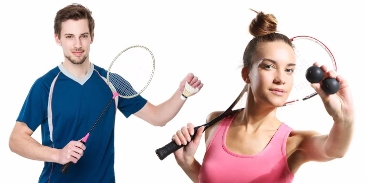 Hodina badmintonu nebo squashe ve Squashpointu