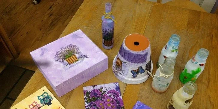 Kurzy decoupage a keramiky s možností dětského hlídání a tvoření