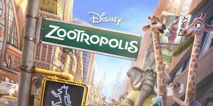 Dvě vstupenky na zábavný i akční animák Zootropolis: Město zvířat