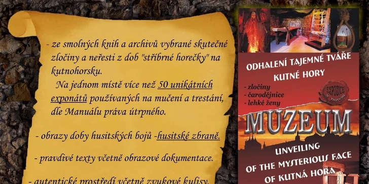 Jedinečná muzejní expozice Odhalení temné tváře Kutné Hory