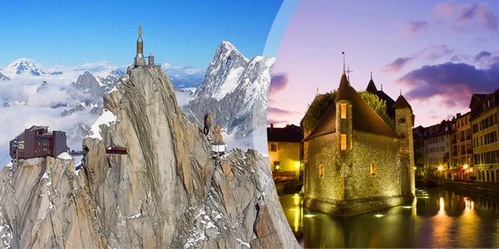 Švýcarsko, Ženeva a Savojské Alpy s Mont Blancem autobusem se dvěma noclehy