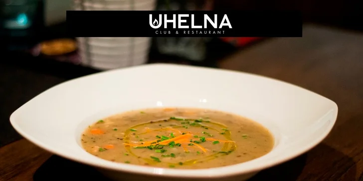 3chodové menu s polévkou, biftekem z pravé svíčkové a sladkým dezertem