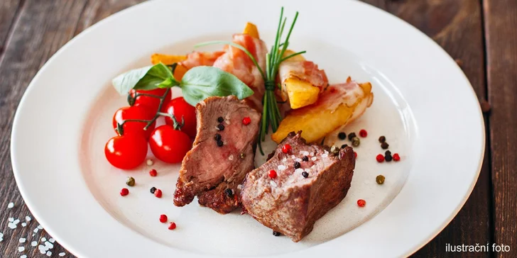 Degustační menu o 7 chodech podávané v restauraci LION