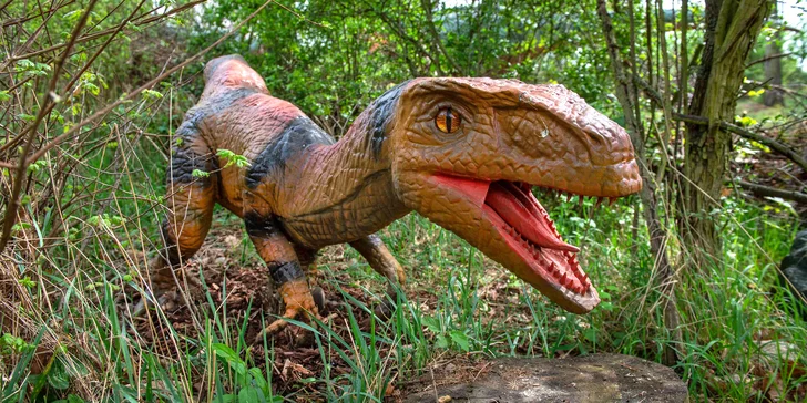 Vstupenky do parku DinoLive s pohyblivými dinosaury v životních velikostech