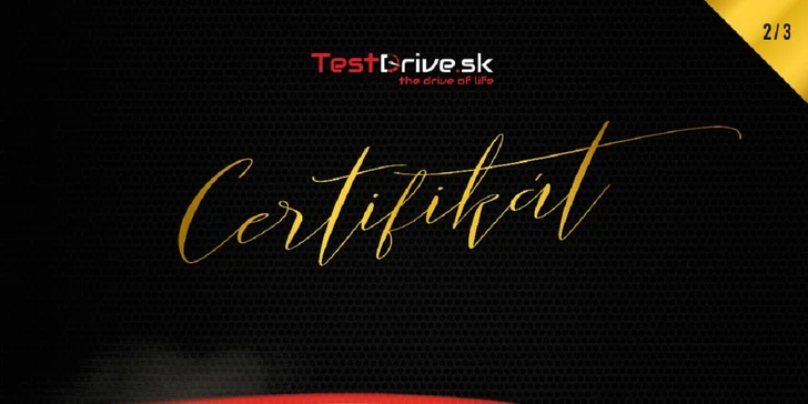 Po uskutočnení jazdy dostanete certifikát s menom jazdca (3 úrovne)