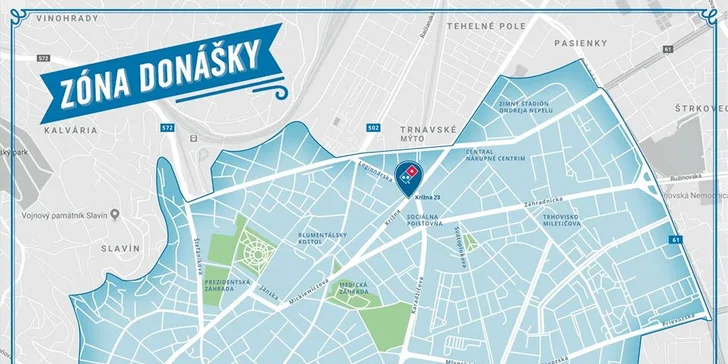 Zóna donášky Staré Mesto a Nové Mesto