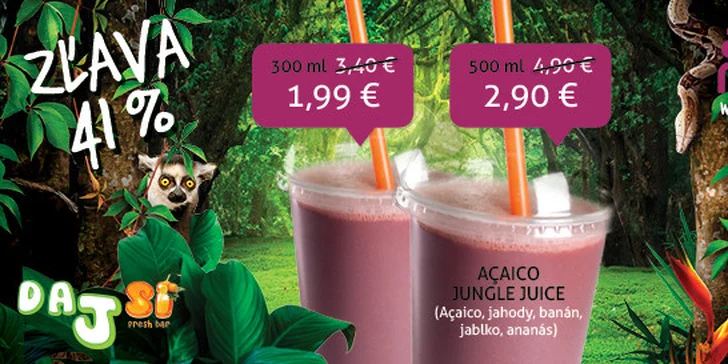 Osviežujúca ovocná šťava Acaico Jungle