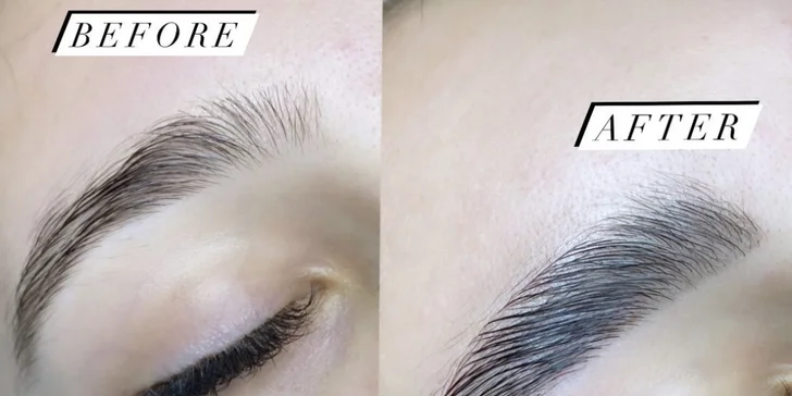 Laminácia a Lash lifting - pred a po procedúre