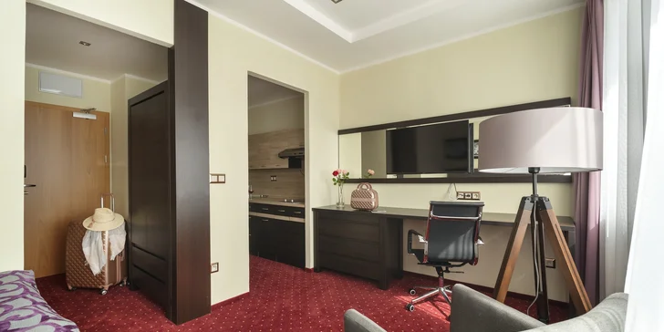 Všechny pokoje mají elegantní vybavení, které vám pobyt zpříjemní.