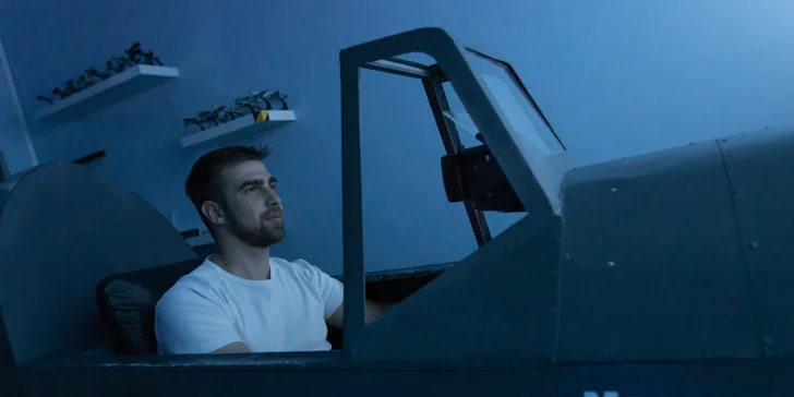Celokovový simulátor Messerschmitt Bf 109.