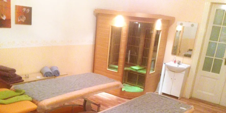 Těšte se na masáž, bahenní zábal a také infrasaunu.
