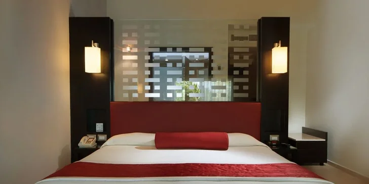 Na pokoji vás čeká pohodlná postel, satelitní TV i minibar.