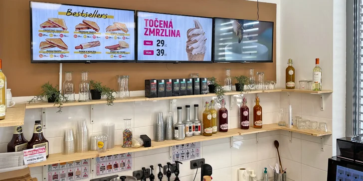 Vyberete si z mnoha příchutí káv, např. marshmallow, oříšek nebo kokos.