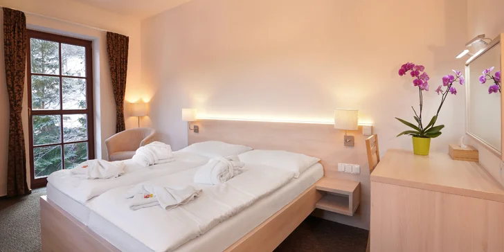 Po príchode sa ubytujete v 2⁠–⁠8-lôžkových moderných izbách.