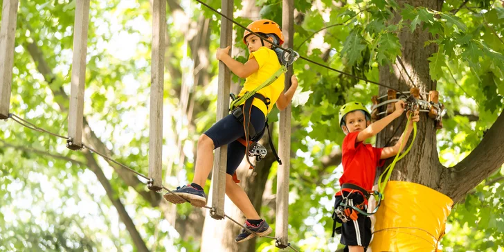 Lanový park Stožok pri Detve: Celodenné lezenie bez časového limitu pre deti aj dospelých