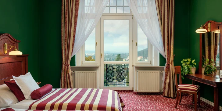 Z okna sa budete kochať dychberúcim výhľadom na mesto alebo na lesy a park obklopujúce hotel.