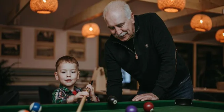 I billiard je zdarma, stejně jako fotbálek a ping-pong. 