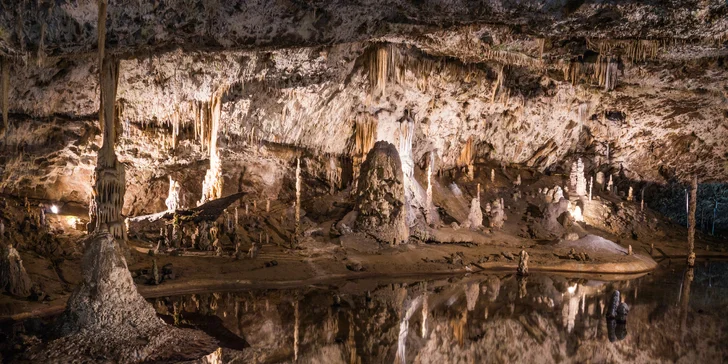 Užijete si jazdu turistickým ekovláčikom až priamo k Punkevním jaskyniam. 