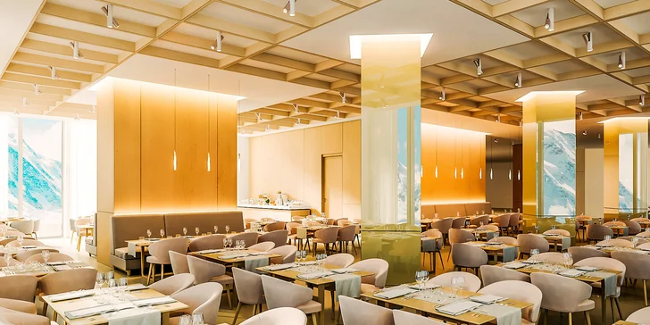 Obchůdky a restaurace pak najdete cca 300 m od hotelu.