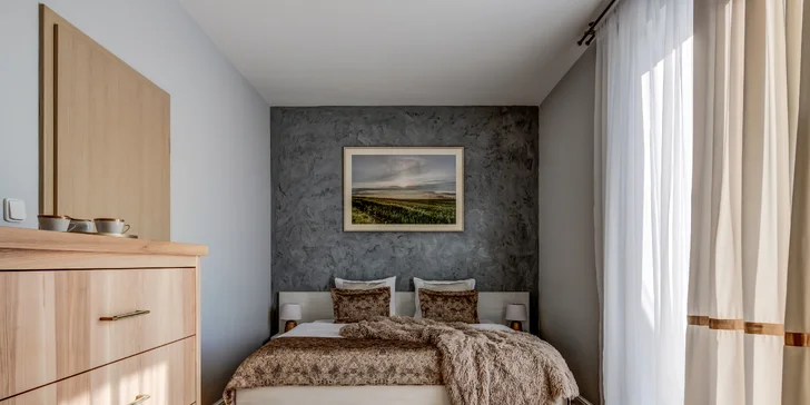 Apartmá View vás nadchne výhledem ze zbrusu nového 3m skleněného   portálu s přímým vstupem na terasu.