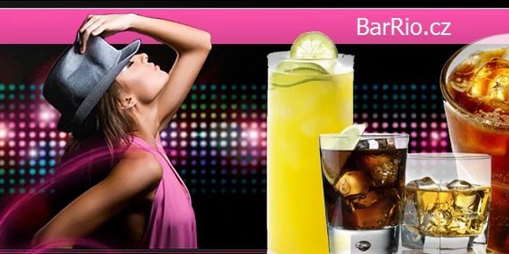 99 Kč za ČTYŘI míchané drinky v Baru Rio. Cuba Libre, Captain Morgan + Coca Cola, Amundsen + juice, Fernet Z-Generation + Coca Cola a sleva 67 %.