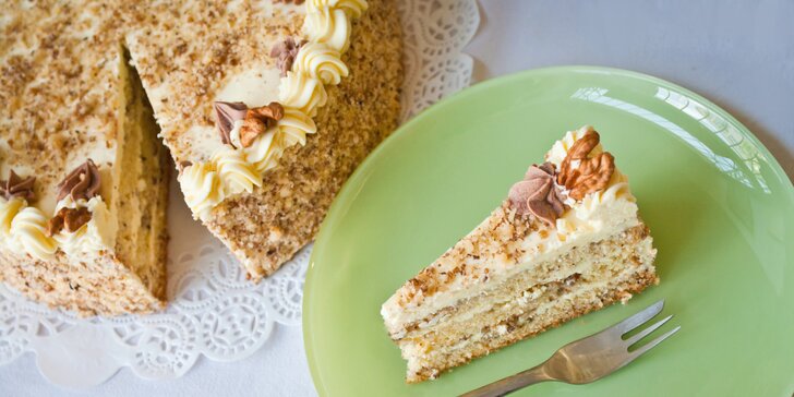 Poctivý dort z domácích surovin z cukrárny Sluníčko – výběr ze 3 druhů