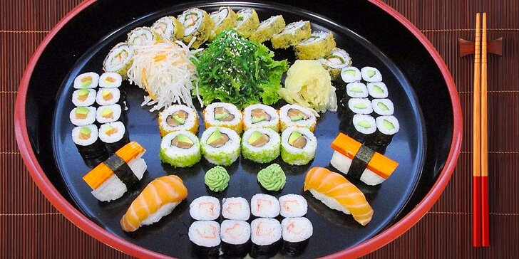 48 kousků fantastického sushi pro dva s polévkou v Sushi Miomi