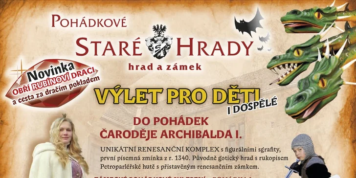 Rodinný čokovýlet za zvířátky a pohádkovými bytostmi na Staré Hrady